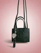 Small purse with silver KLX Haus Lip Gloss/Lipstock Charm